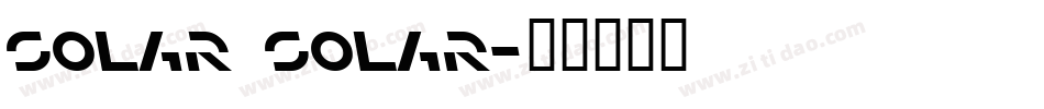 Solar Solar字体转换
